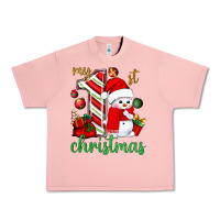 Salmon My 1st. Christmas with cute snowman Urban Heavy Tee - NancyCooperArtShop