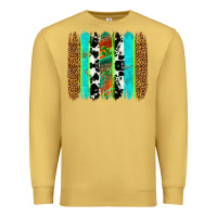 Antique Gold western brushstrokes Premium Sweatshirt - OliviaCreatesArt