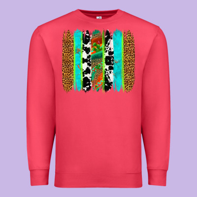 Western Brushstrokes Premium Sweatshirt Designed By Oliviacreatesart
