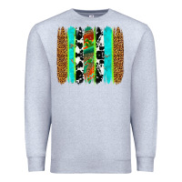 Heather Grey western brushstrokes Premium Sweatshirt - OliviaCreatesArt