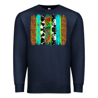 Navy western brushstrokes Premium Sweatshirt - OliviaCreatesArt