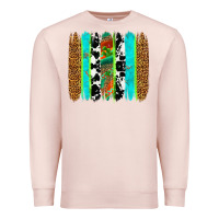 Pale Pink western brushstrokes Premium Sweatshirt - OliviaCreatesArt