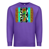 Purple western brushstrokes Premium Sweatshirt - OliviaCreatesArt
