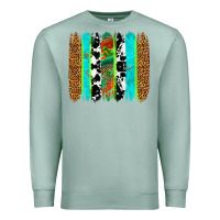 Seafoam western brushstrokes Premium Sweatshirt - OliviaCreatesArt