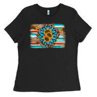 Gemstone Sunflower Background Ladies Tee | Teevron