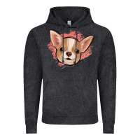 Vintage Black chihuahua pink glitter Vintage Hoodie - Jasminsmagicworld