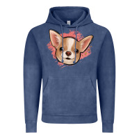 Vintage Denim chihuahua pink glitter Vintage Hoodie - Jasminsmagicworld