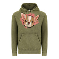 Vintage Olive chihuahua pink glitter Vintage Hoodie - Jasminsmagicworld