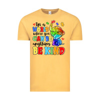 Vintage Mustard in a world where you can be anything be kind Vintage Tee - MaliasSmallBusiness