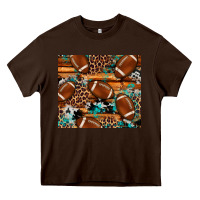 Chocolate Brown football tumbler Heavy Core Tee - Artiststas