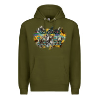 Army Green Rodeo mom mother's day Premium Hoodie - HowdyJamesFarm
