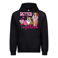 Black Be Mine Valentine Dog Urban Hoodie - CowhideDigitalArt