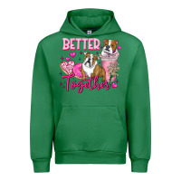 Emerald Be Mine Valentine Dog Urban Hoodie - CowhideDigitalArt