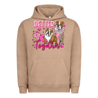 Pigment Burro Be Mine Valentine Dog Urban Hoodie - CowhideDigitalArt