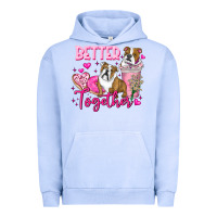 Pigment Grape Ice Be Mine Valentine Dog Urban Hoodie - CowhideDigitalArt