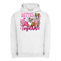 Pigment Lunar Rock Be Mine Valentine Dog Urban Hoodie - CowhideDigitalArt