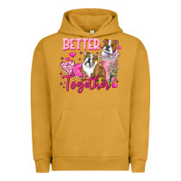 Pigment Peanut Butter Be Mine Valentine Dog Urban Hoodie - CowhideDigitalArt
