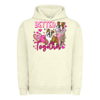 Pigment Pistachio Be Mine Valentine Dog Urban Hoodie - CowhideDigitalArt