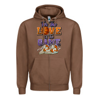 Chestnut for the love of the game basketball Zipper Hoodie - HowdyJamesFarm