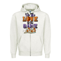 Oatmeal Heather for the love of the game basketball Zipper Hoodie - HowdyJamesFarm