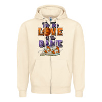 Sandshell for the love of the game basketball Zipper Hoodie - HowdyJamesFarm