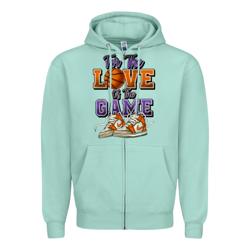 For The Love Of The Game Basketball Zipper Hoodie by HowdyJamesFarm | Teevron