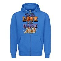 True Royal for the love of the game basketball Zipper Hoodie - HowdyJamesFarm