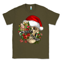 Army Green So merry it's scary Classic Tee - NancyCooperArtShop