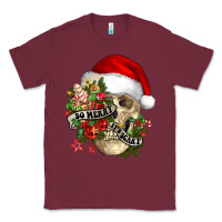 Burgundy So merry it's scary Classic Tee - NancyCooperArtShop