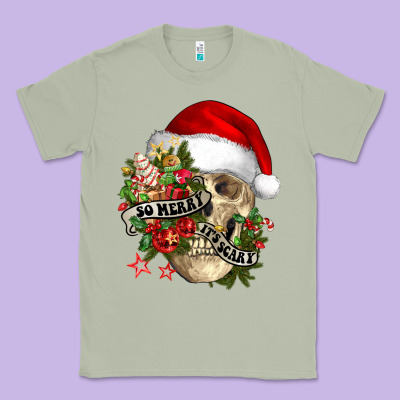 So Merry It's Scary Classic Tee Designed By Nancycooperartshop