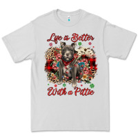 Dove Grey Christmas life is better with a pittie Premium Tee - JahusDesignShop