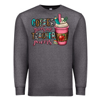 Charcoal Heather coffee gives me teacher powers Premium Sweatshirt - OliviaCreatesArt