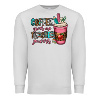 Dove Grey coffee gives me teacher powers Premium Sweatshirt - OliviaCreatesArt
