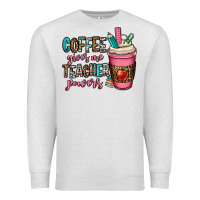 Oatmeal Heather coffee gives me teacher powers Premium Sweatshirt - OliviaCreatesArt