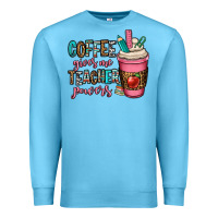 Ocean Blue coffee gives me teacher powers Premium Sweatshirt - OliviaCreatesArt