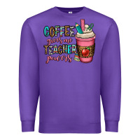 Purple coffee gives me teacher powers Premium Sweatshirt - OliviaCreatesArt