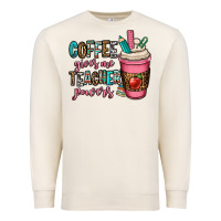 Sandshell coffee gives me teacher powers Premium Sweatshirt - OliviaCreatesArt