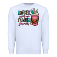 White coffee gives me teacher powers Premium Sweatshirt - OliviaCreatesArt