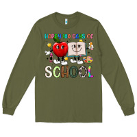 Army Green happy 100 days of school Long Sleeve Tee - Artiststas