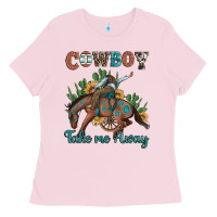 Bubblegum Pink cowboy take me away rodeo Ladies Tee - Artiststas