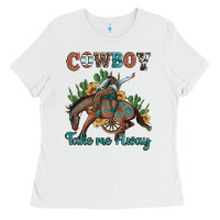 White cowboy take me away rodeo Ladies Tee - Artiststas