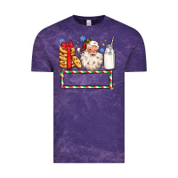 Cloud Purple christmas santa custom name Vintage Tee - MaliasSmallBusiness