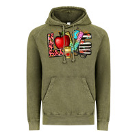 Vintage Olive love teacher Vintage Hoodie - NancyCooperArtShop