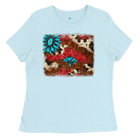 Gemstone Cowhide Background Ladies Tee | Teevron