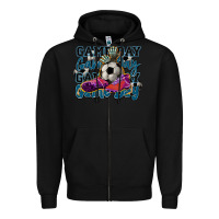Black Game day soccer Zipper Hoodie - HowdyJamesFarm