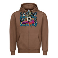 Chestnut Game day soccer Zipper Hoodie - HowdyJamesFarm