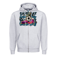 Heather Grey Game day soccer Zipper Hoodie - HowdyJamesFarm