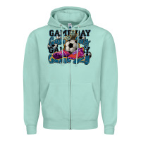 Seafoam Game day soccer Zipper Hoodie - HowdyJamesFarm