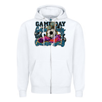 White Game day soccer Zipper Hoodie - HowdyJamesFarm