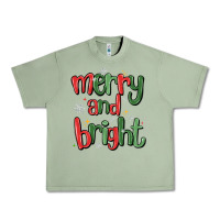 Oil Green merry and bright Urban Heavy Tee - MaliasSmallBusiness